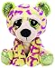 Suki Gifts Lil Peepers Fun Sasha Leopard Plush Toy with Green Sparkle Accents (Medium, Gree/Purple)