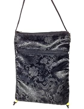 YesMandala , Damen Umhängetasche schwarz Schwarz