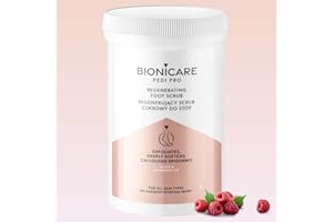 BIONICARE Sugar Scrub Piedi Rigenerante | Lampone | Professionale per il gommage della pelle dei piedi prima di un trattamento di pedicure.