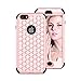 Produktbild Shinyzone iPhone 6 Plus Hülle 3 in 1 Hybrid Silikon PC Zurück Doppelschichten,iPhone 6S Plus Luxus Glitzer Diamant Handyhüllen Designed für iPhone 6 Plus/6S Plus 5.5 zoll,Roségold & Schwarz