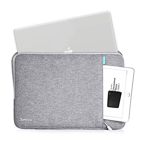 Tomtoc 360   Schutzh  lle f  r das neue 13 Zoll MacBook Pro Late 2016 12 9 Zoll iPad Pro  Sto  fester Stoff Laptop Schutztasche  Spritzwasserfest  Gra