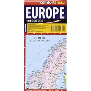 Europa, mapa de carreteras plastificado. Escala 1:4.000.000. ExpressMap (Express Maps)