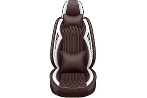 maiqiken Sitzbezug Kompatibel mit Opel Corsa 2007-2024 Komplettset 5 Sitze Allwettereinsatz Autositzbezug Kaffee