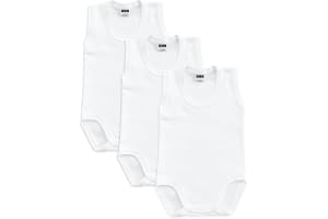 Parent Ärmlösa babybodys | Bodys för flickor och pojkar | 3-pack i set | 100% bomull