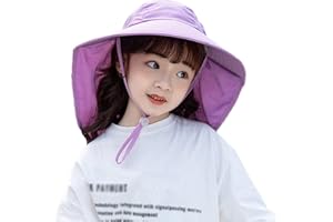 Cysocool Gorro de verano para niños con protección UV para niños de 4 a 13 años, con visera ancha, UPF 50+, protección solar para niños, sombrero de boonie, gorra de legionario