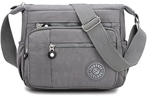 Milky Way Womens Nylon Crossbody Bag Waterproof Multi-Pocket Shoulder Tote Lightweight Travel Messenger Bag