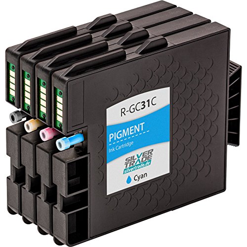 4x Cartuchos de tinta compatibles con chip para Ricoh GC 31 , por ejemplo, para Lanier GX 3300 N e / e Series 3300 / e 3350 N / Ricoh Aficio GX e 2600 / GX e 3300 / GX e 3300 s / s 3300 Serie GX / GX 3350 e s