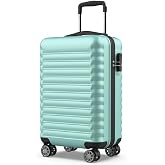 NUMADA - Upfly 20' ABS Cabin Travel Suitcase (53x33.5x22cm) with Combination Lock and 4 Double Wheels 360. Sturdy Lightweight