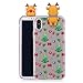 Price comparison product image Super Cute! iPhone X Case Cover,Sansee New Christmas Cute 3D Cartoon Kawaii Soft TPU Back Case Cover for iPhone X (Colour C, iPhone X)