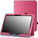 Produktbild MoKo Samsung Galaxy Tab 4 10.1 / Tab 3 10.1 Hülle - PU Leder Tasche Schutzhülle Smart Cover mit Stift-Schleife/Standfunktion für Galaxy Tab 4 10.1" SM-T530 SM-T535 2014 Tablet-PC, magenta