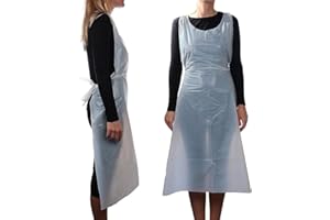 Ruiyang Disposable White Flat Pack of 100 Aprons