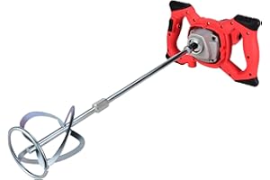 MEMOWS Malaxeur Mortier Colle 2100W, Mélangeur de mortier, mélangeur à ciment et électrique, Agitateur Réglable M14, 6 Vitesses, Malaxeur Béton professionnel, Mélangeur de peinture pour plâtre, mortier,colle