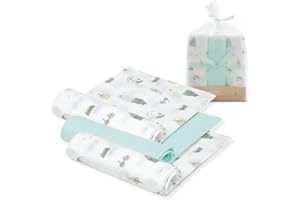 Interbaby Muselina Bambu Bebe 55x75cm | Gasas para Bebes Recien Nacidos, Lactancia, Toalla, Manta | Muselinas Bebe Cómoda, Suave, Transpirable