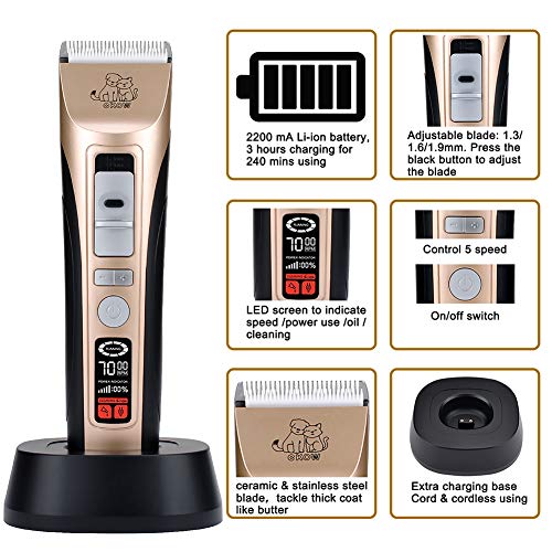 Tondeuse-Chien-Chat-5-Vitesses-Tondeuse-pour-Chien-Professionnelsla-Faible-Bruit-sans-Fil-Un-cran-LCD-Ultra-Haute-Dfinition-lectrique-Tondeuses-de-Toilettage-Animaux-pour-Chiens-Chats