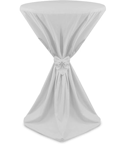 Stehtisch Überwurf 1,5x3m - Stoffähnlich Mit Lotuseffekt Weiß/Schwarz