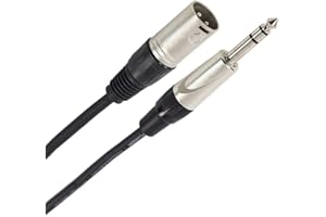Plugger Câble XLR mâle 3b/Jack mâle stéréo 1,5 m Noir