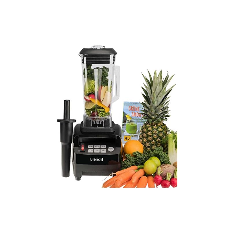 Blendit Hochleistungsmixer Bpa Frei Smoothie Maker Mit Dem Kraftvollen 1500 Watt Motor Ideal Fr Grne Smoothies Suppen Mandelmilch Eiscreme Rohkost
