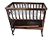 Baby Bassinet with Storage Shelf (Walnut)