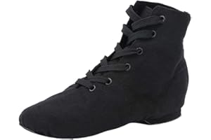 missfiona Jazz Tanzschuhe Damen Jazzschuh Tanzstiefel Segeltuch Ballsaal Tanz Flach
