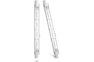 Klarlight Bombillas Halógenas R7s 118mm 400W 7500lm Dimmable 240V J Type Blanco Cálido 2800K Regulable J118 Halogen Lineal Bombillas Halógenas De Alambre De Tungsteno De Doble Extremo, 2pcs