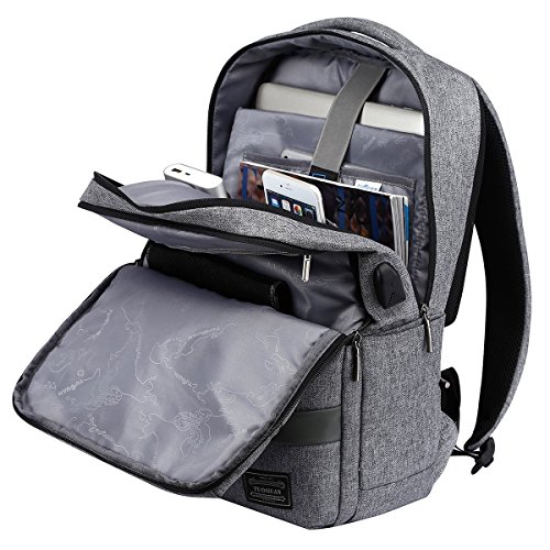 Laptop Rucksack Damen Herren Notebook Business Tasche mit USB Kabel und Anschluss f  r bis zu Multifunktions 15  6 Zoll Stylisch Oxford Rucks  cke Gep