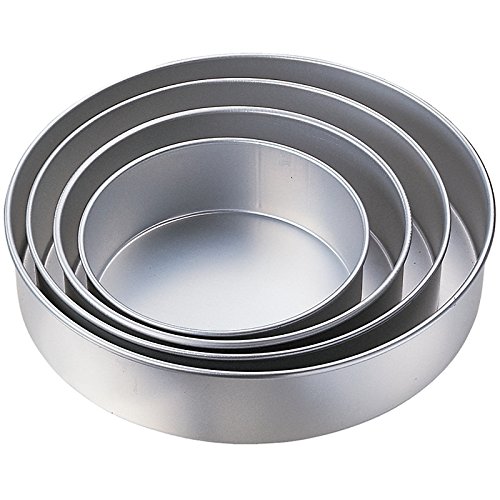 Kabalo 5pc Wedding Cake Tin Pan BACKFACH BACKEN RUNDE LAYER SET (Durchmesser: 24, 26, 28, 32, 36 cm) [5pc Wedding Cake Tin Pan BAKING BAKE TRAY ROUND LAYER SET (diameters: 24, 26, 28, 32, 36cm)]