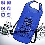 △Duradero, impermeable, resistente al polvo y flotante, su compañero de aventura ideal: enrollar, bien cerrado, flota en el agua, 100% hermético, el interior de la bolsa siempre está seco.
