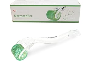 Koi Beauty Derma Roller 200 Real Needles Professional Microneedling for Home Micro Needle 0.25 mm for Hair face and Body Beard Growth Dermaroller for Men Skin Care Tool