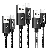 Cable USB Tipo C, EVIISO [3Pack, 1M 2M 3M] Cargador Tipo C de Duradero Nylon Cable Carga Rápida y Sincronización de Datos para Samsung Galaxy S9/ S8/ Note8/ A5, Huawei P20, Xiaomi,Moto G6, LG G6