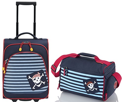 Preisvergleich Produktbild Kindertrolly + Umhaengetasche - Motiv: Pirat