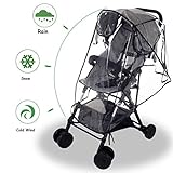 【Fast ＆ Easy Assembly】 The rain cover can be fixed firmly by the 2 straps at the bottom and prevent the strong wind blowing up. Flexible and easy to use by the Velcro - Each window has a Velcro closure that is easy to open and close. Both sides have Velcro closure for easy installation.