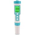 7 in 1 PH/TDS/EC/ORP/SG/Salinity/Temperature Pocket Water Quality Tester Multi-Parameter with Electrode pH Meter C-600 Replaceable for Pools Drinking Water Aquariums