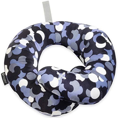 BCOZZY Almohada de Viaje para el Cuello con Soporte para la Barbilla - Apoya la Cabeza, el Cuello y la Barbilla en Cualquier posición sentada. Un Producto Patentado. DISEÑO (Adulto, Luna)