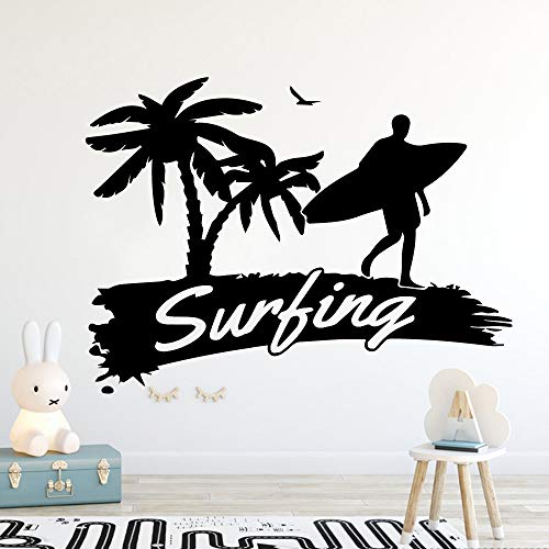 Preisvergleich Produktbild Abnehmbare surfen wandaufkleber abnehmbare wandaufkleber diy tapete für baby kinderzimmer dekor vinyl kunst aufkleber 58 cm x 78 cm