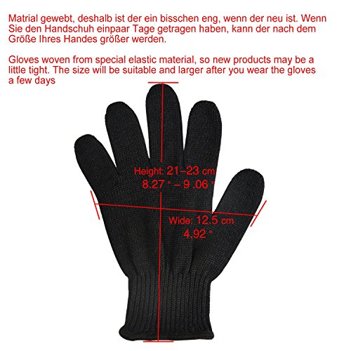 Remylady® Hitzeschutzhandschuh Profi-Handschuh, hitzeresistent, für Locken- und Glätteisen, Schwarz, 1 Stück (Schwarz) - 3