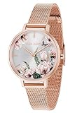 Julie Julsen Damen Analog Quarz Uhr mit Edelstahl Armband JJW30RGME