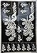 HENNA TATTOO STENCILS s315 Large Sheet Indian Mehndi Stencills - single use - suitable for Henna Tattoo Glitter Tattoo and Airbrush Tattoo