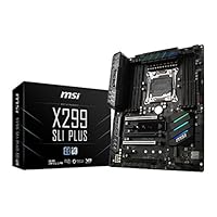 MSI X299 SLI PLUS, LGA 2066, DDR4-4266+(OC), 2x M.2 (Shield V2) &amp; 11x USB 3.1(3x Gen2 &amp; 8x Gen1), 1x USB-C, Mystic Light and Sync, Turbo Socket, Dual Intel LAN Front Typce-C, ATX Mainboard