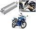 Auto Pearl Premium Quality High Performance Bike Exhaust Muffler Silencer Triangle Silver For - Suzuki Gixxer SF RS.2899.00