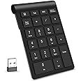 Womdee Portable Wireless Number Pads with 22 Keys for Laptop/Desktop/Surface Pro/Notebook (2.4 GHz)