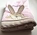 Personalised Deluxe Teddy/ Rabbit Baby Blanket. Luxurious wrap. Great Baby Gift. - Please Write Blanket Choice & Wording Required in the seller message box at checkout