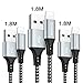 Produktbild iPhone Lightning Kabel, ZKAPOR [3Pack, 1.8M] Nylon Lightning Ladekabel High Speed Sync Datenkabel und Schnellladekabel für iPhone X/8/8Plus/7/7Plus/6s/6sPlus/6/6Plus/5/5c/5s/SE, iPad Pro/Air/Mini