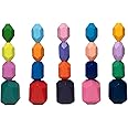 Cubelelo Wooden Stone Building Blocks | Sorting & Stacking Balancing Stones | Solid Colored Wood Rocks | Educational Preschool Learning Creative Toys for Kids Children Boys Girls(20 pcs)