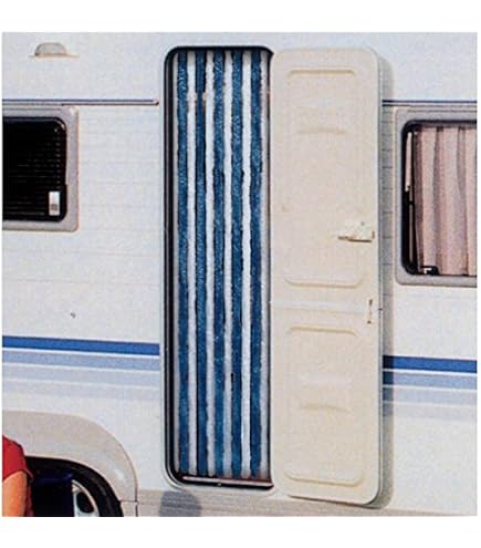 Roulotte tenda da porta, Zanzariera, protezione dagli insetti, Tenda a strisce – 'arcobaleno' – 62 cm di larghezza