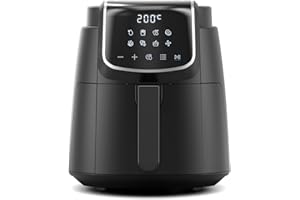 Midea MF-CN40C2 frytkownica na gorące powietrze 4 l, bezolejowa Airfryer 1500 W, 8 wstępnie zaprogramowanych trybów gotowania, 35-200°C, pieczenie, smażenie, grillowanie, rozmrażanie, alarm