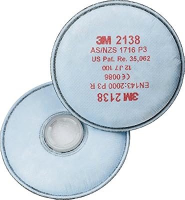 3M Filtre antipoussière P3R, vapeurs organiques et gaz acides 3M 2138