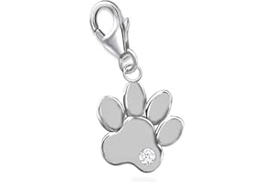 Goldene Hufeisen Pendentif mousqueton en argent véritable 925 pour bracelet à breloques, Argent sterling, Zircone cubique