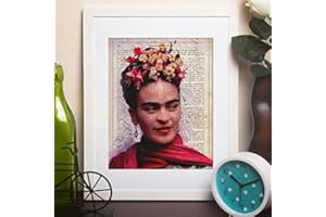 Nacnic Poster Frida Kahlo. Fiches de personnages importants. Affiches musiciens, acteurs, inventeurs, explorateurs. Taille A4