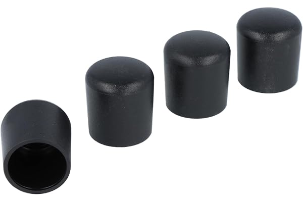 Gleitgut 4 x fotkåpor runda rörkåpor svarta stolkåpor ändkåpor för runda rör (14 mm)