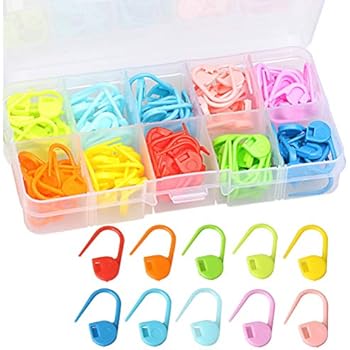Segnapunti Per Maglia E Uncinetto - 10 Pezzi Multicolore In Plastica, Con Chiusura Sicura - Foto 10
